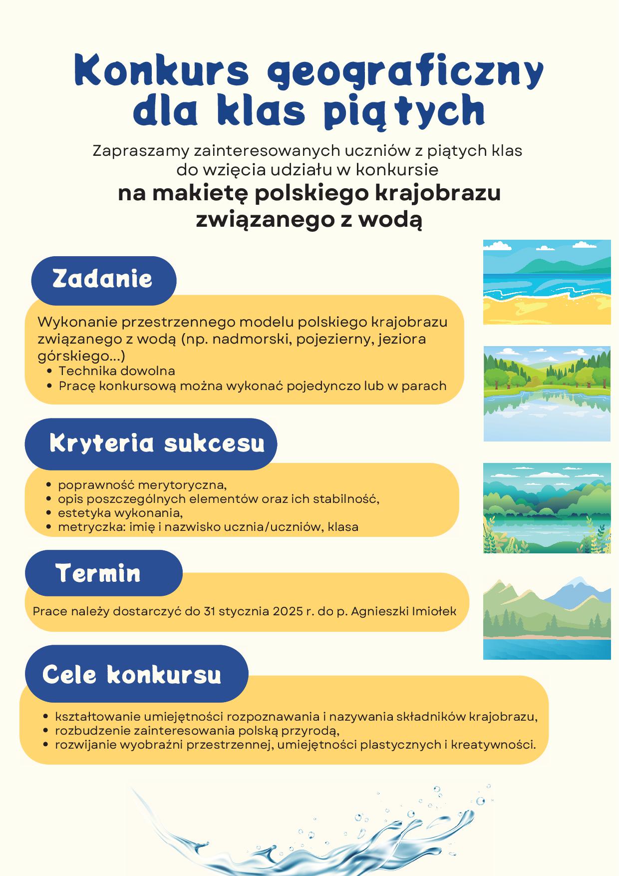 5 Konkurs geograficzny na makiete polskiego krajobrazu