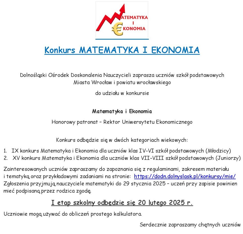 Konkurs Matematyka i Ekonomia 2025