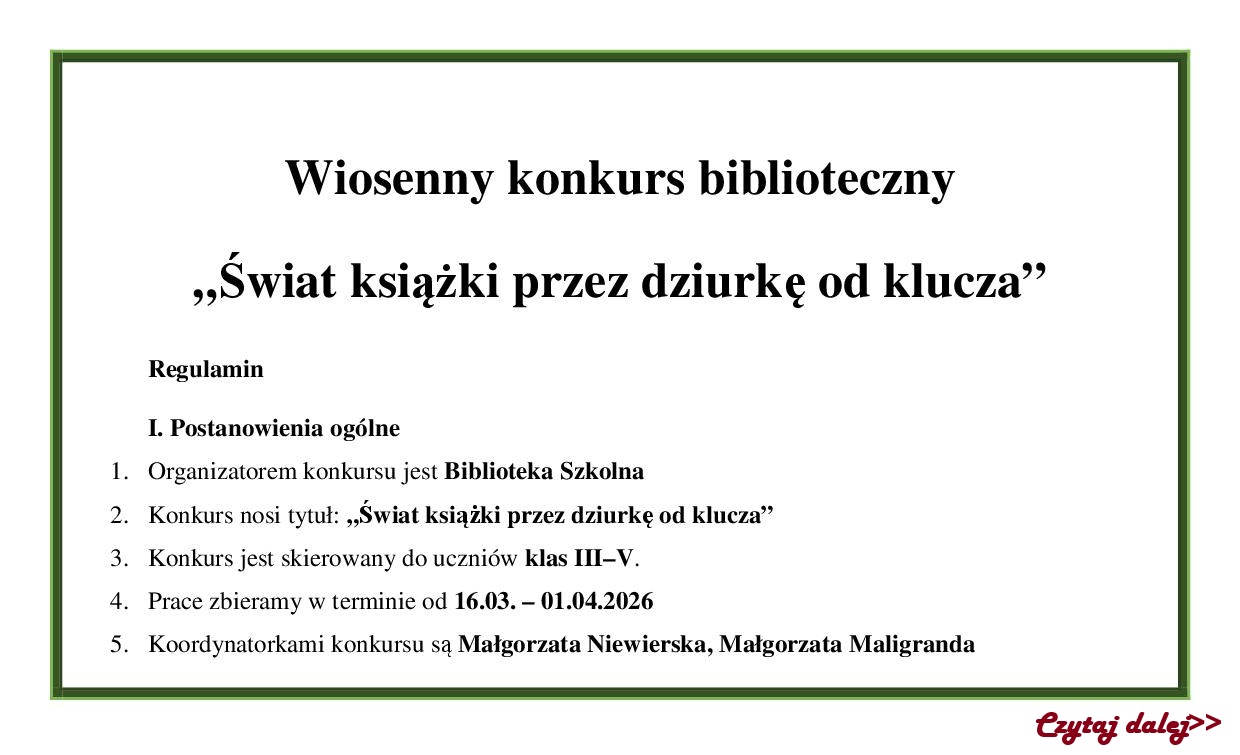Wiosenny konkurs biblioteczny1