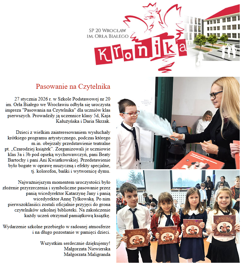 Pasowanie na Czytelnika 2026 02 17